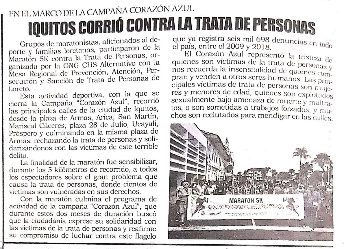 Iquitos corrió contra la trata de personas