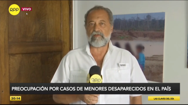Ricardo Valdés en RPP – “Cuando hay un caso de desaparecidos menores de edad no se puede esperar”
