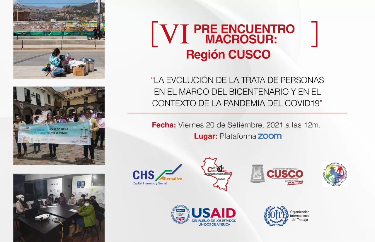 CHS Alternativo realizó encuentro virtual sobre la trata de personas en la región Cusco