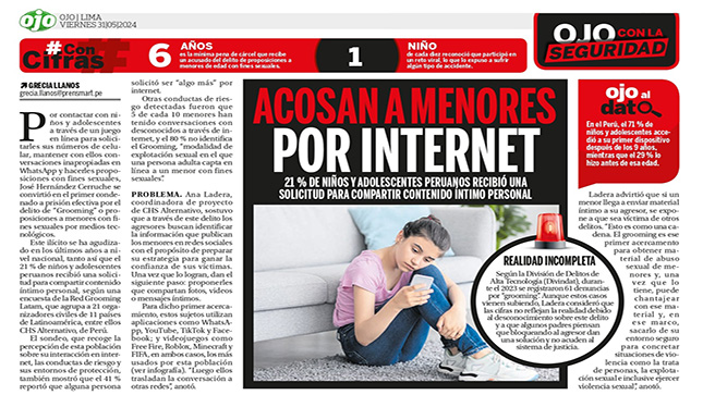Diario Ojo: Acosan a menores por Internet